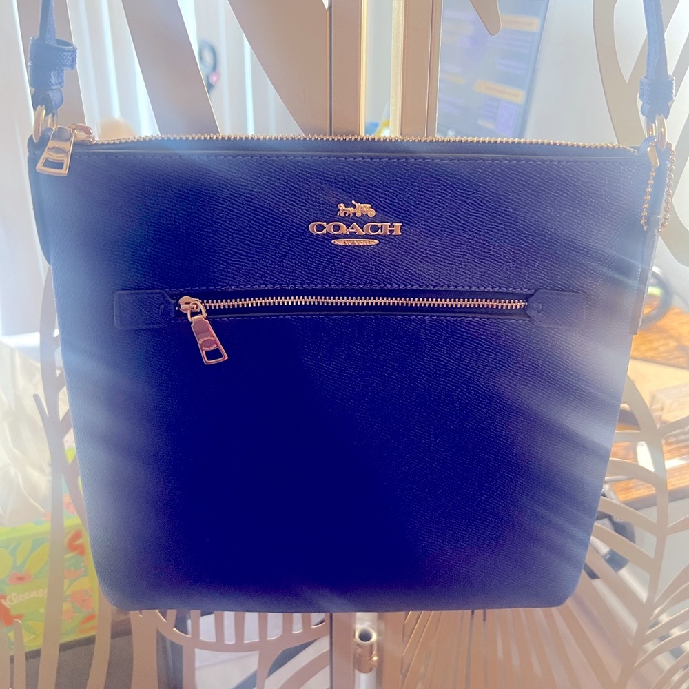 Coach leather cross body purse